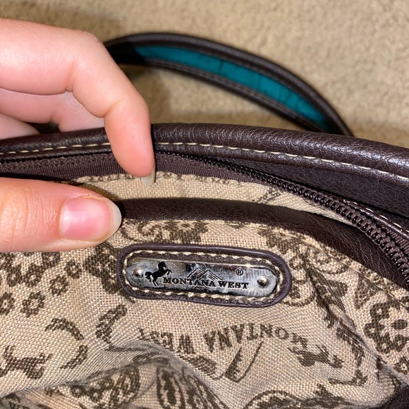 Authentic Leather Montana West Satchel - Picture 4 of 7